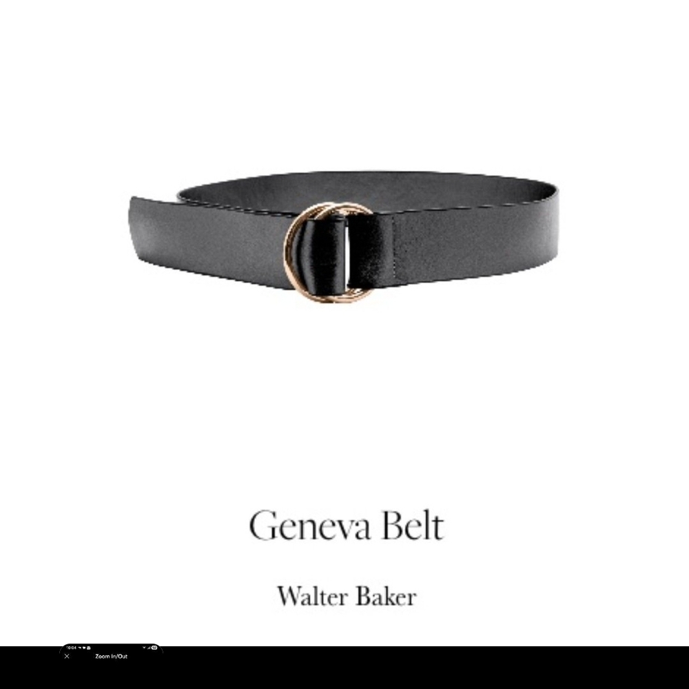 Walter Baker Geneva Belt in Black with Gold Buckle